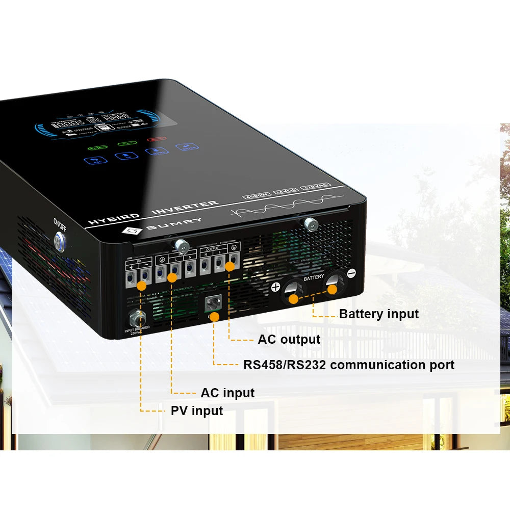4000W Off Grid Hybrid Inverter 24V 140A 5600W MPPT