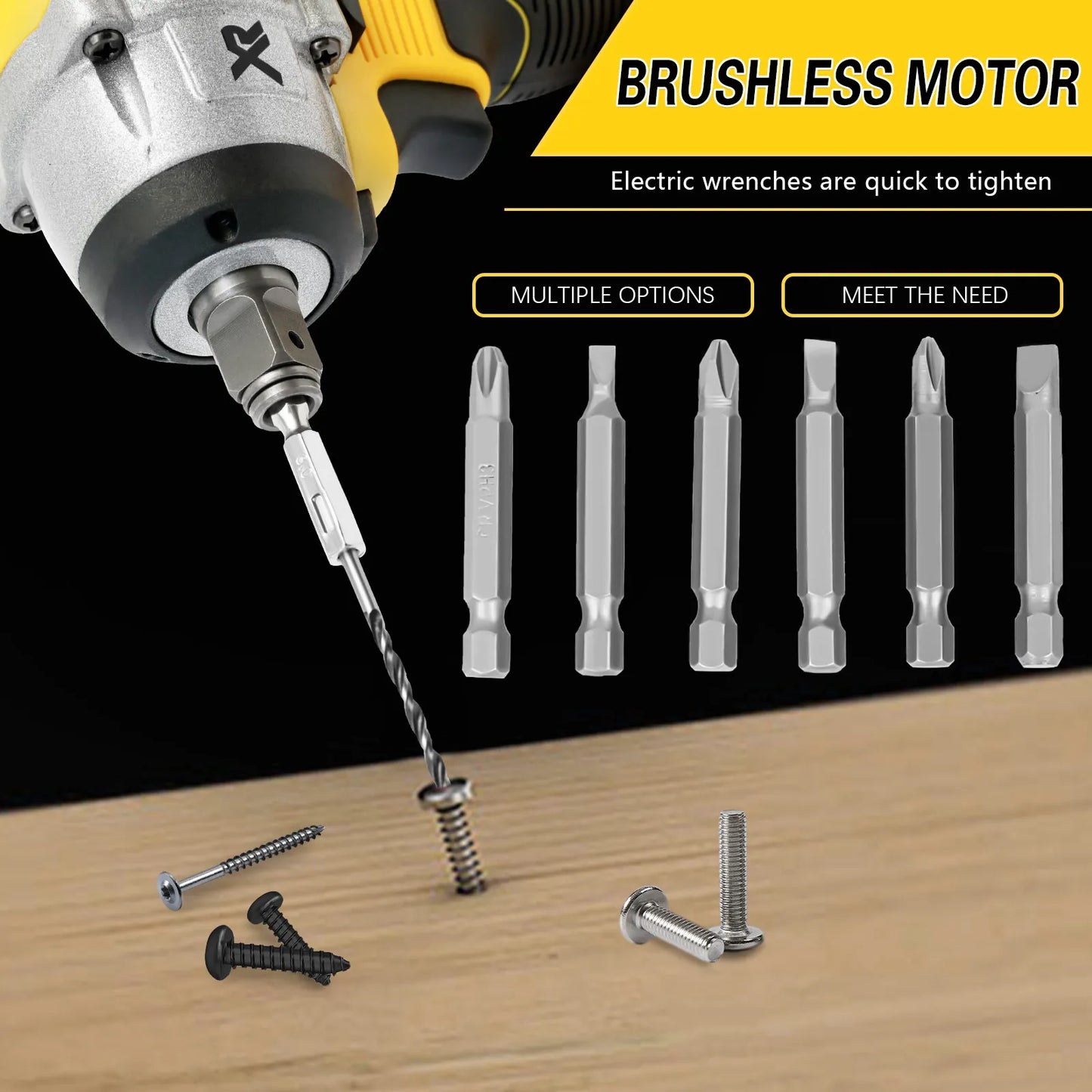 1/2" Cordless Impact Wrench 20V Batteries Charger