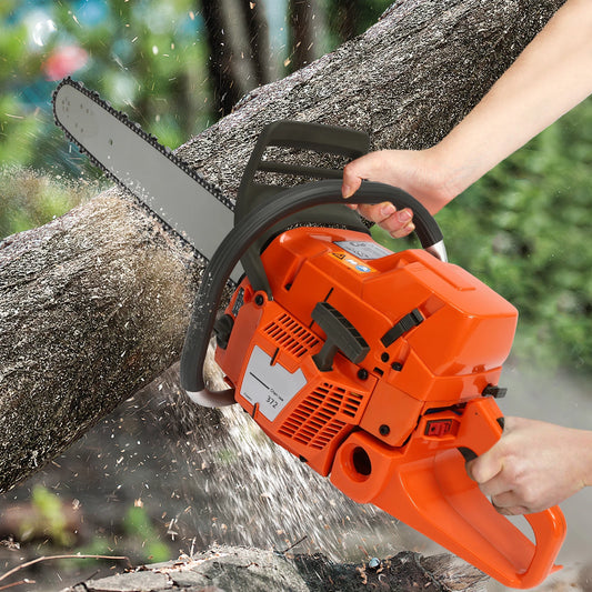 72CC 24" 2 Stroke Handheld Cordless Chain Saw, Gas Powered Chainsaw,