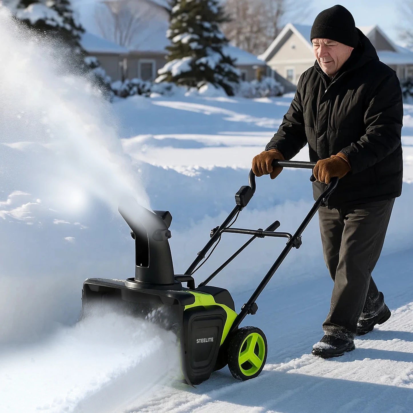 42V 20-Inch Cordless Snow Blower Dual 4.0Ah Batteries & Charger 
Effortless Winter