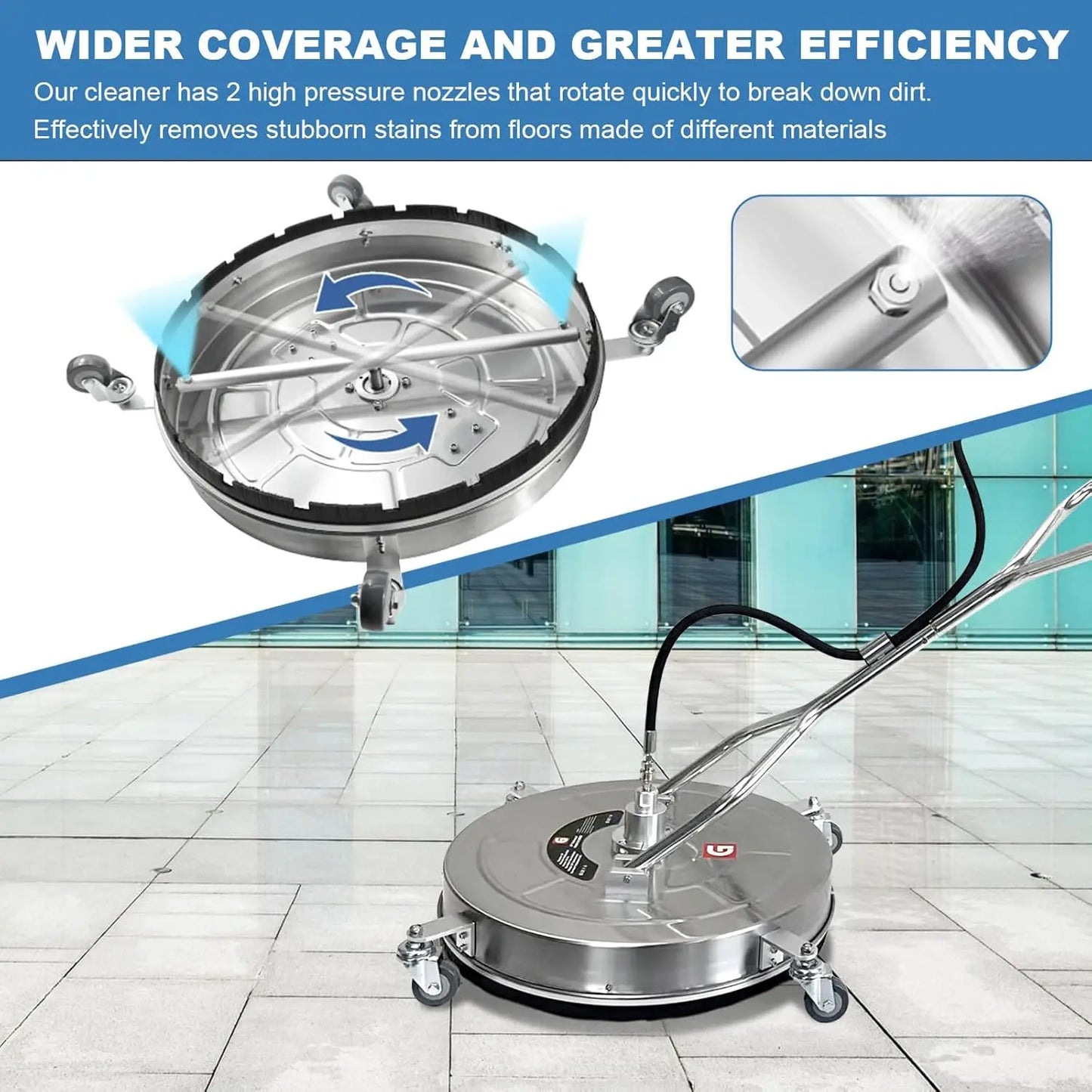 4 Wheel & Dual Handle Pressure Washer