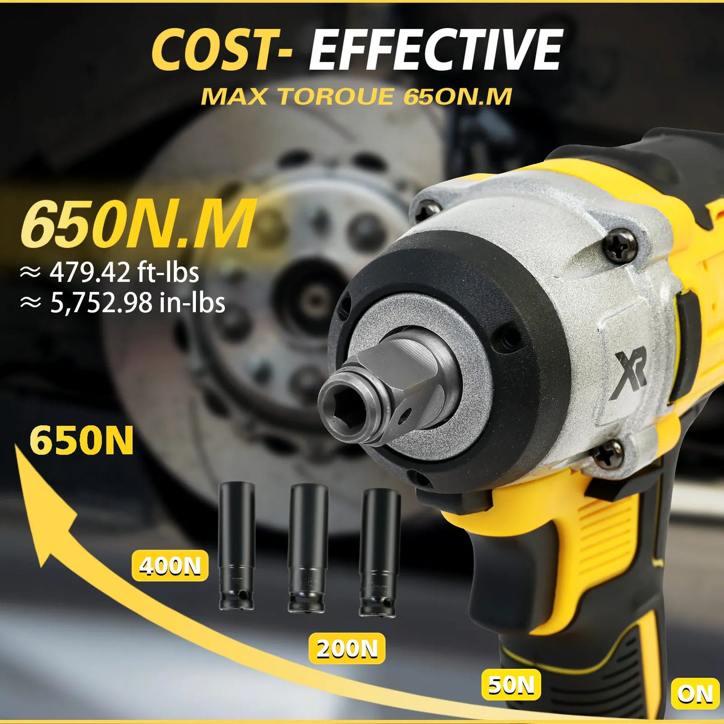 1/2" Cordless Impact Wrench 20V Batteries Charger