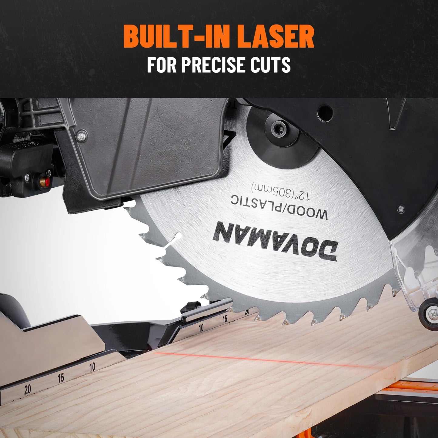 12-In Dual-Bevel Sliding Miter Saw, Laser Guide