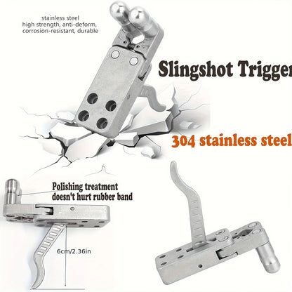Slingshot Set, Includes 2 Rubber Bands and 50 Pellets