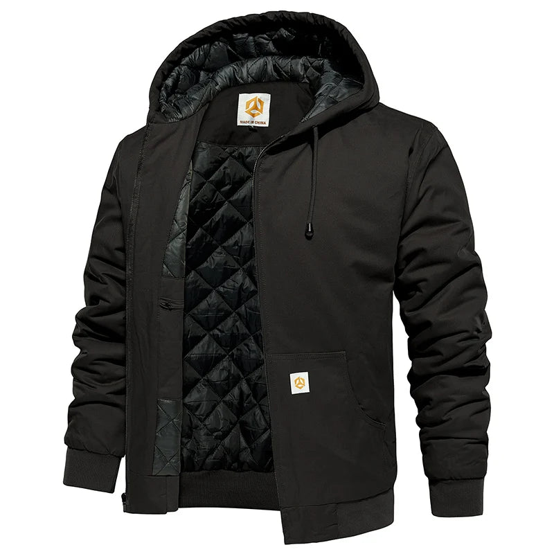 Men's Winter Hooded
Jacket Warm Quilted Padded