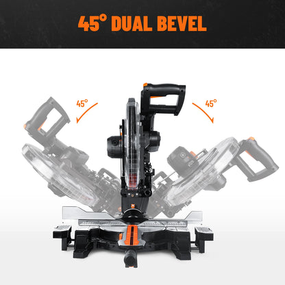 12-In Dual-Bevel Sliding Miter Saw, Laser Guide