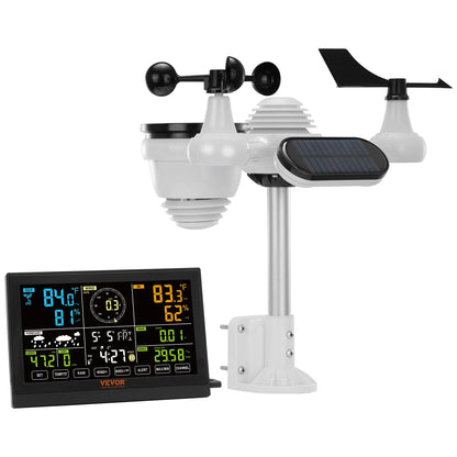 7-in-1 Wireless Weather Station 7.5in Large Color Display