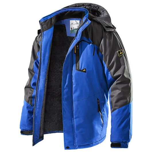 Men's Waterproof Ski Jacket Winter Warm Fleece