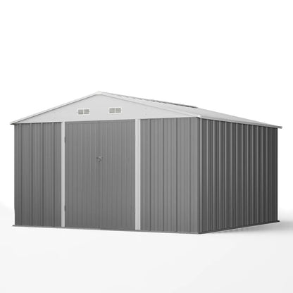 10x10ft Metal Outdoor Storage Shed Lockable