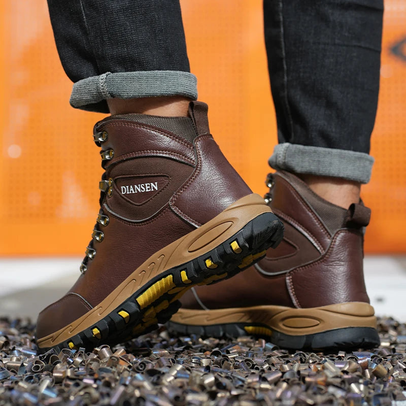 Waterproof Leather Indestructible Men Work Safety & Military Boots