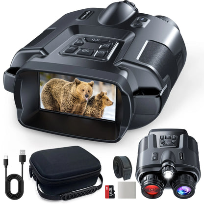 4k night vision binoculars 3in screen w/tact light