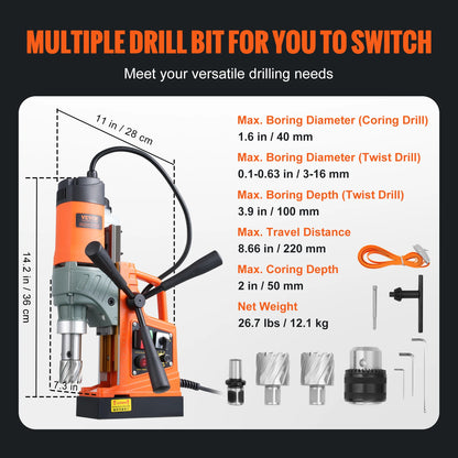 1450W Magnetic Drill Press Portable
