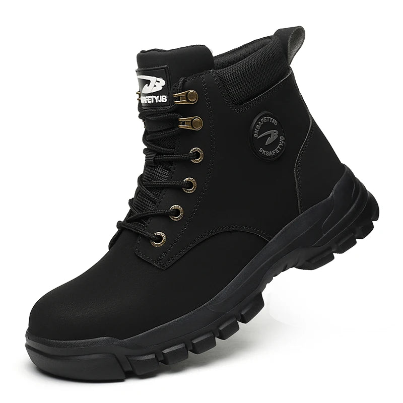 Men's Puncture-Proof Steel Toe Safety Boots Mechanics & Construction