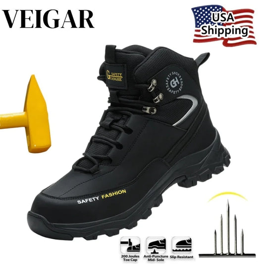 Safety Shoes for Men Steel Toe Work Shoes Indestructible