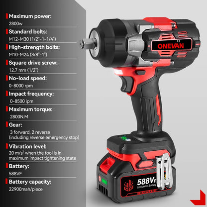 Brushless Electric Impact Wrench 
 Car Repair Screwdriver Drill Power Tool For Makita Battery Pin