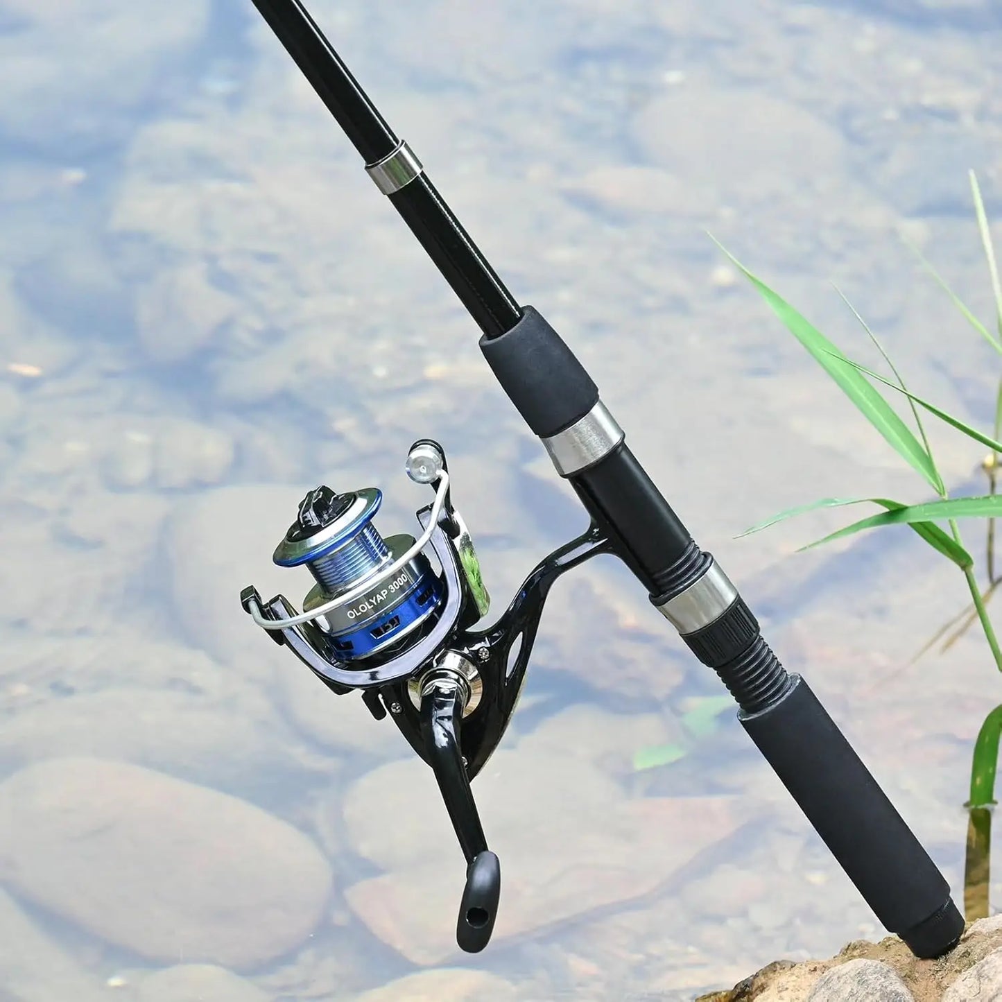 6.9ft Telescopic Fishing Rod and Reel Combo with Bag for Bass Saltwater Freshwater
