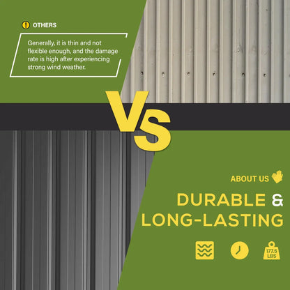 12x14 Outdoor Storage Shed Sliding Door Backyard