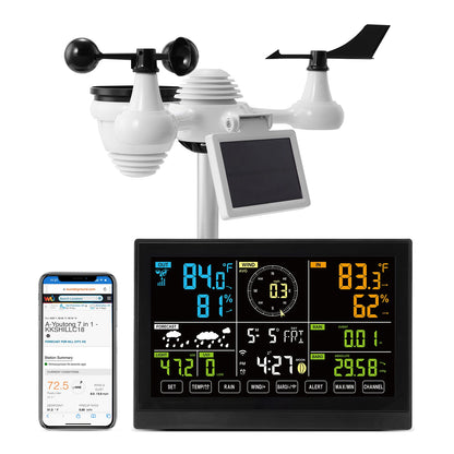 7-in-1 Wi-Fi Weather Station Color Display