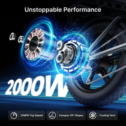 Electric Bike ,2000W Motor&28MPH 48V