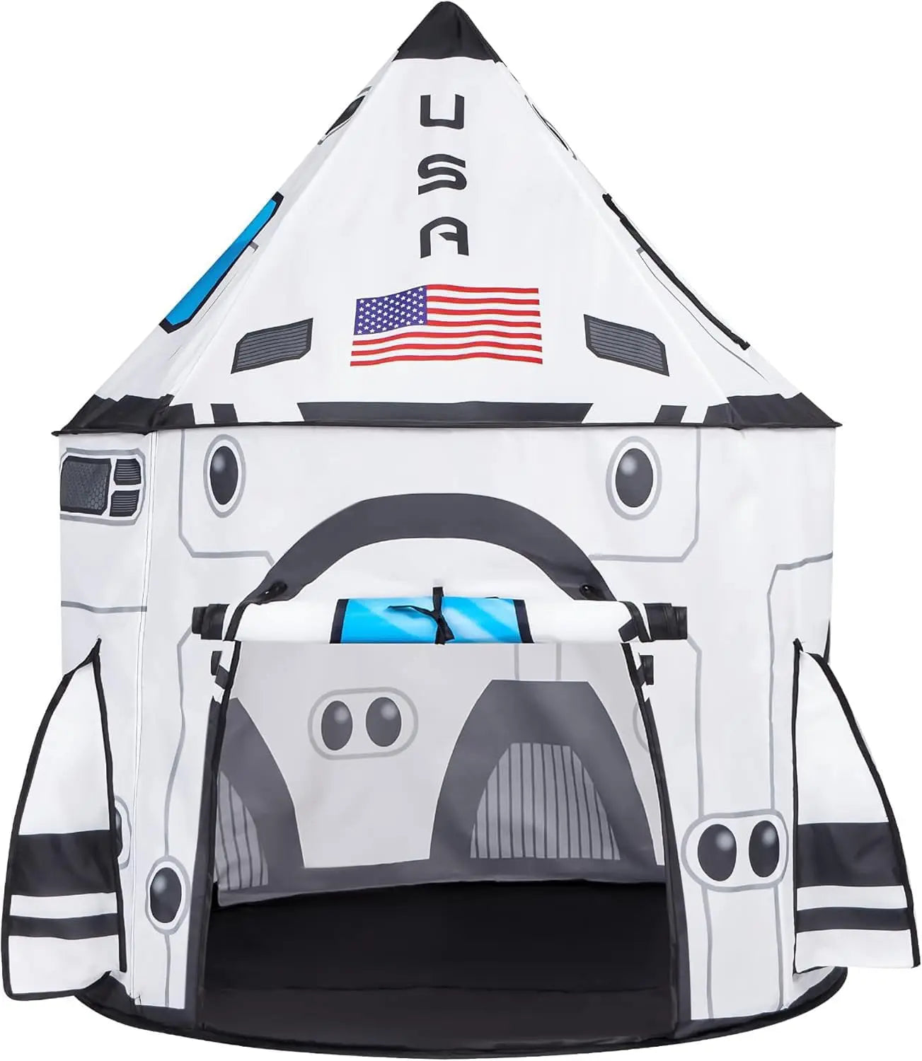 Rocket Ship Play Tents Pop up Tunnel 3-Piece for Kids