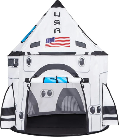 Rocket Ship Play Tents Pop up Tunnel 3-Piece for Kids