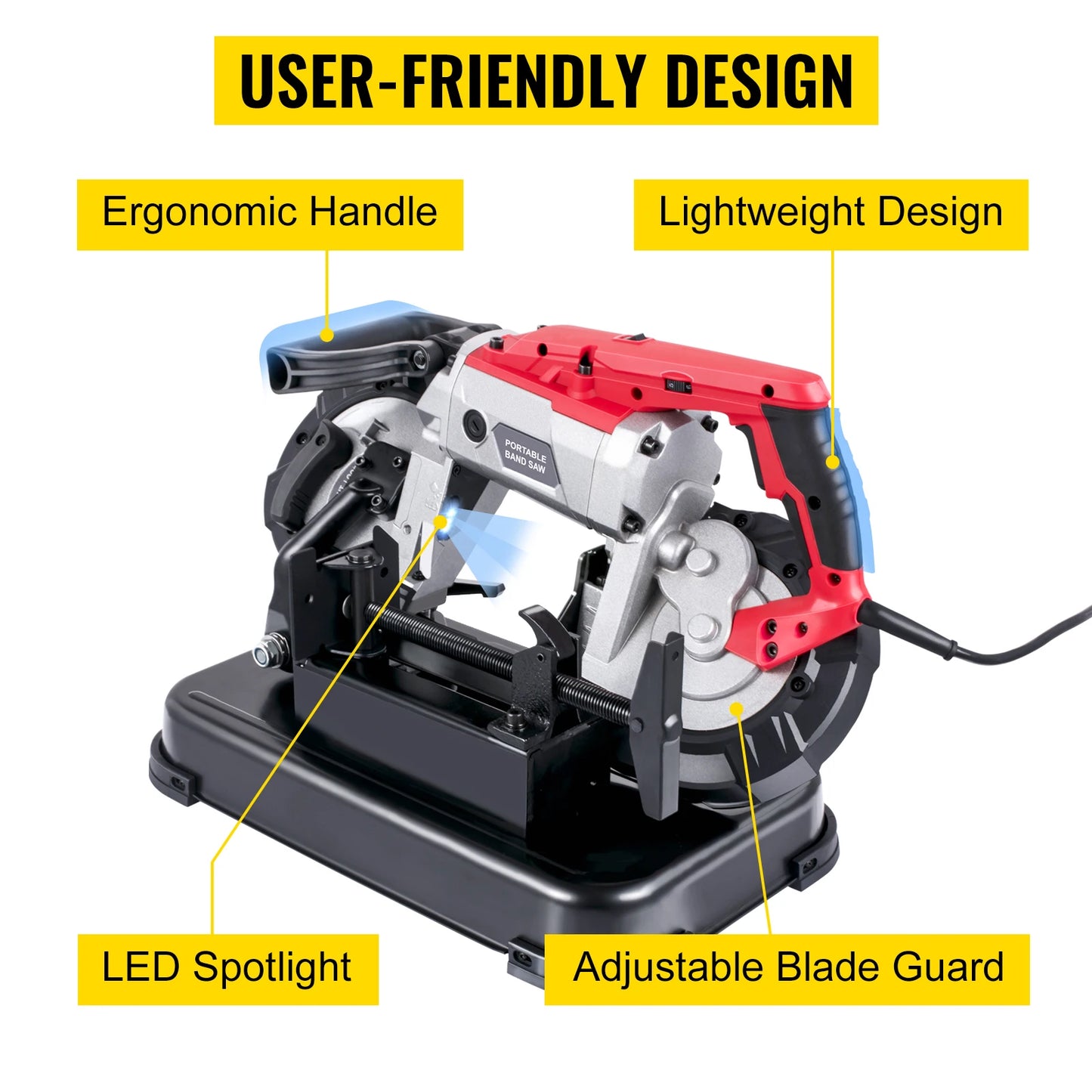 Portable Bandsaw 5Inch Cutting Capacity, Variable Speed