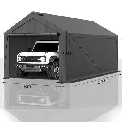 Carport 10x20 Ft Heavy Duty Canopy Steel