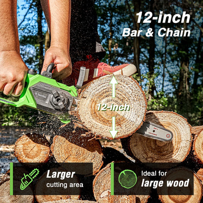 Task Star Brushless 12" Electric Chainsaw 18v