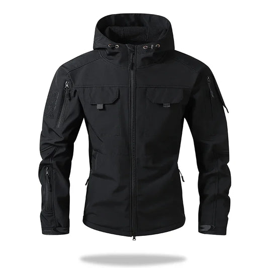 Men's hooded tactical jacket 
 hiking camping and fishing