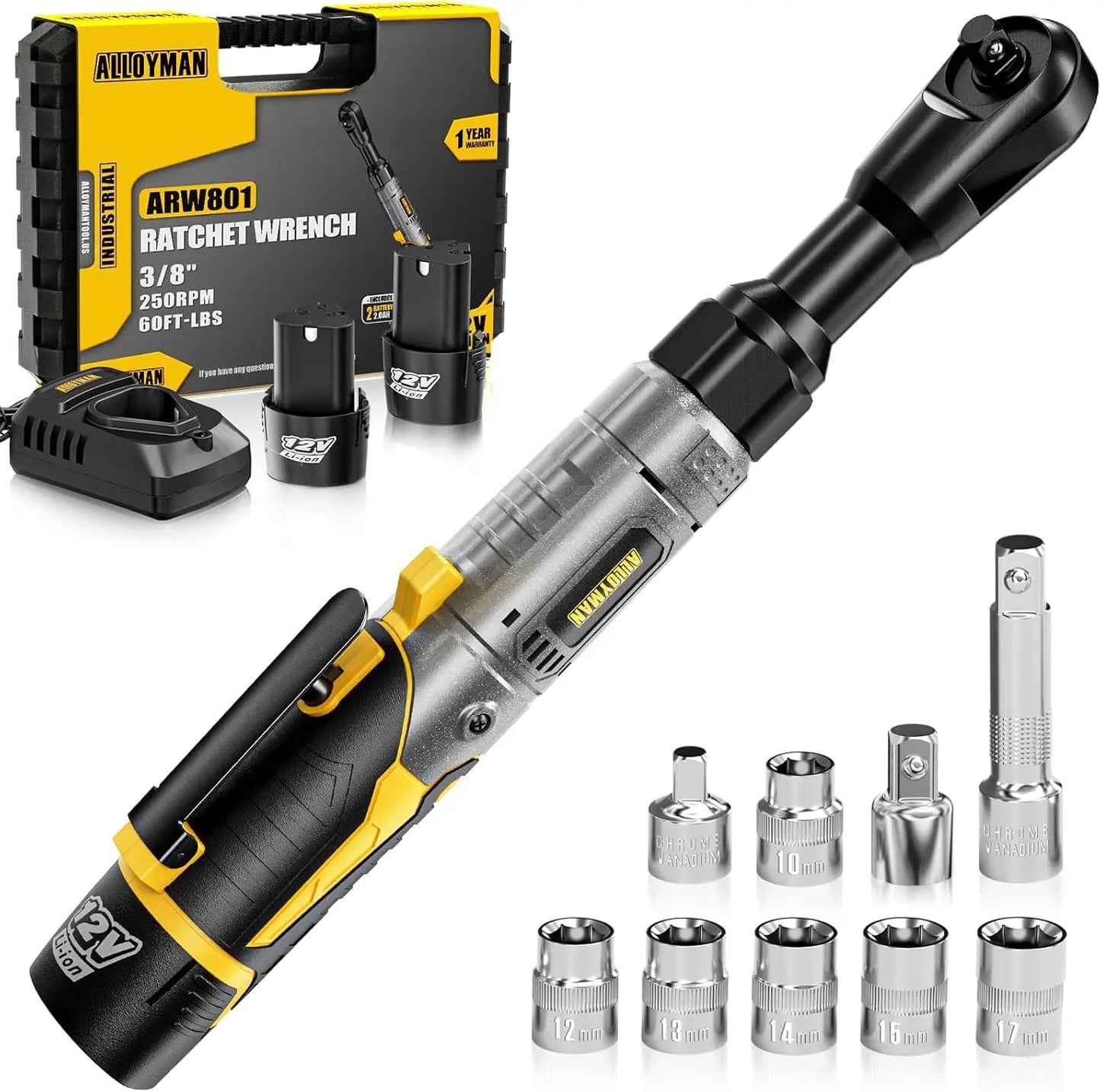 Electric Wrench Set, Variable Speed