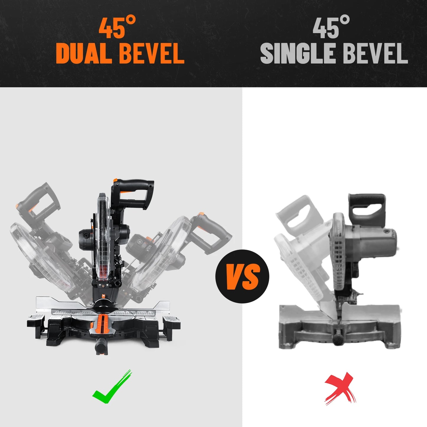 12-In Dual-Bevel Sliding Miter Saw, Laser Guide