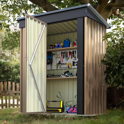 5x3FT Steel Outdoor Garden Storage Shed