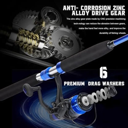 Portable Travel Spinning Fishing Rod Combo for Catfish Angling with IM8 Carbon Material