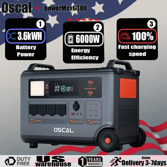 6000 Portable Power Station Battery Outdoor Camping