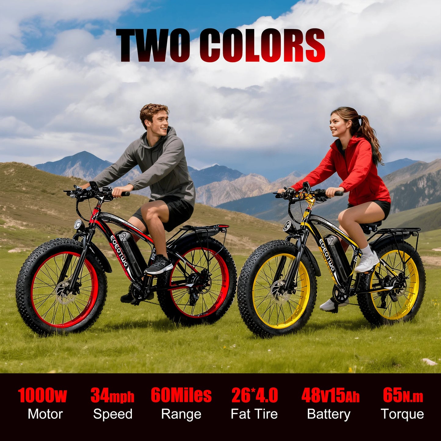 1500W Electric Bike 48V Mountain Off-Road