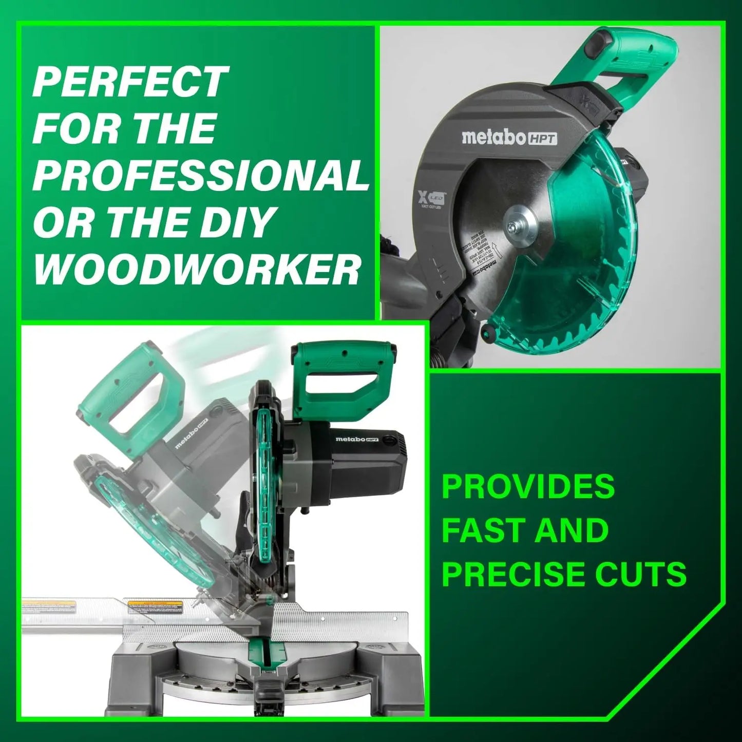 10-Inch Single Bevel Compound Miter Saw, 5000 RPM, Lightweight