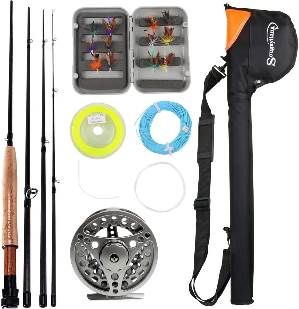 Fly Fishing Rod and Reel Combo Kit for Saltwater Freshwater Angling
