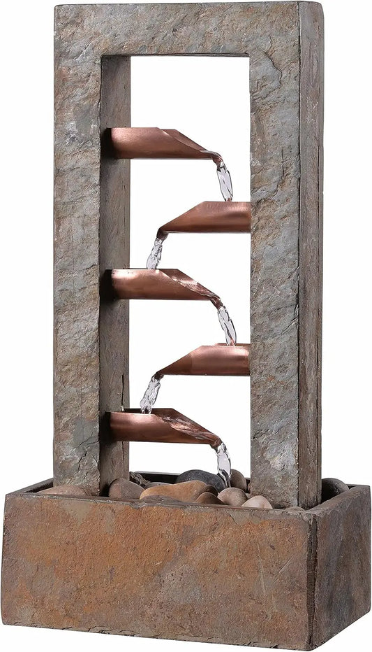 Copper Indoor Table Waterfall Fountain
