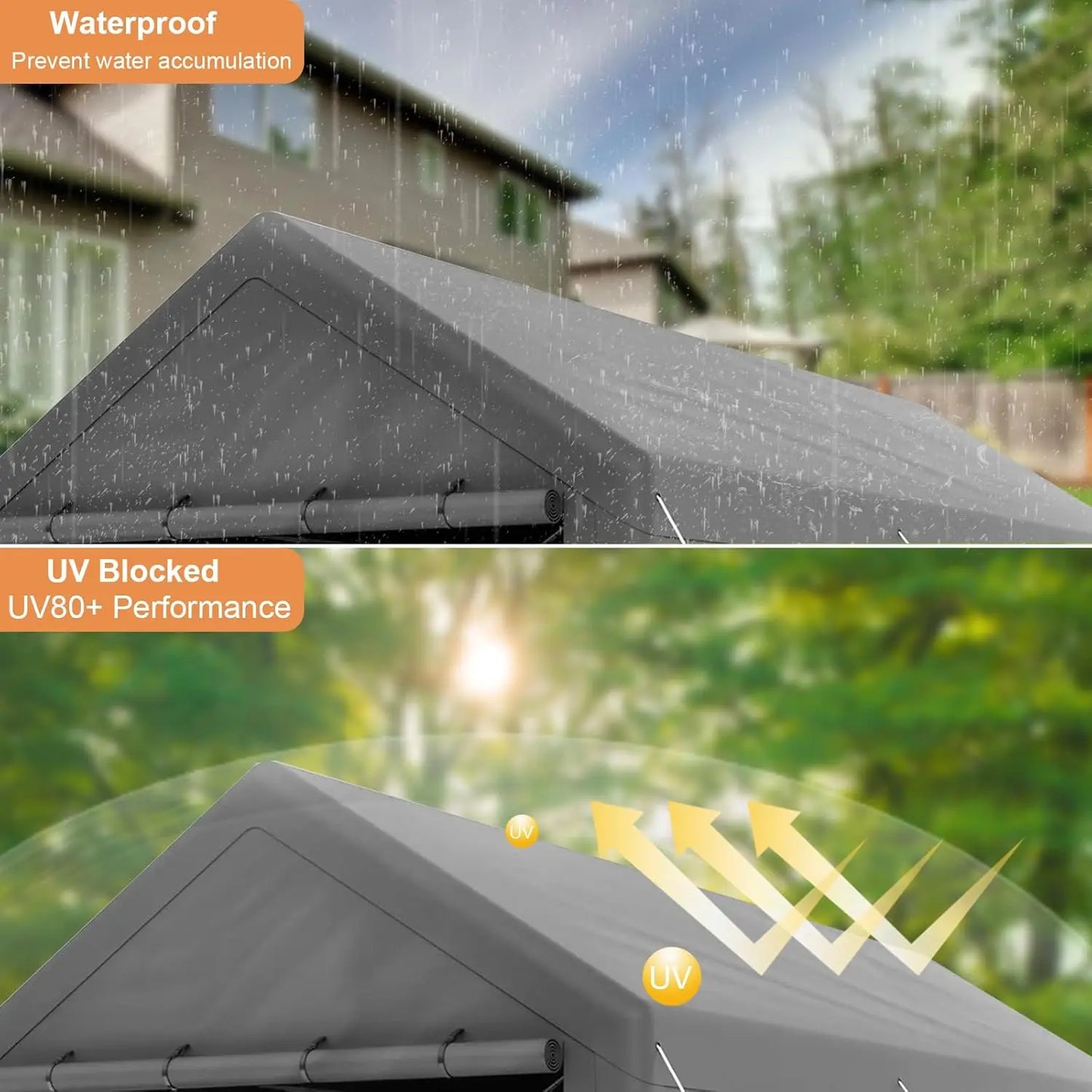 Carport 10x20 Ft Heavy Duty Canopy Steel