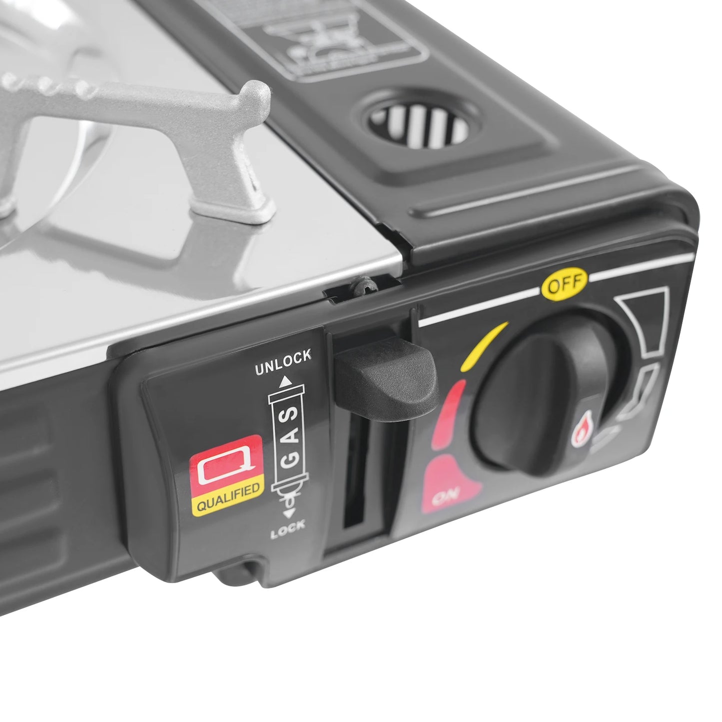 2-Burner Camping Gas Stove Grill Pan