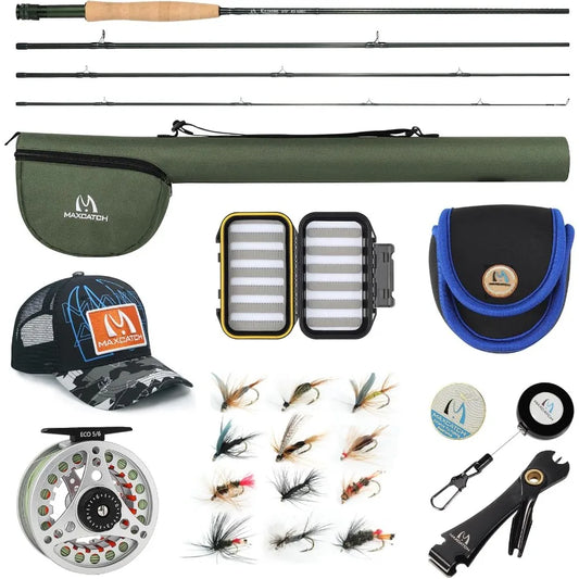 Extreme Fly Fishing Combo Kit 3 5 6 8 Weight Protective Travel Case