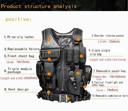 Adjustable Tactical Vest Combat Body Amour






 Security