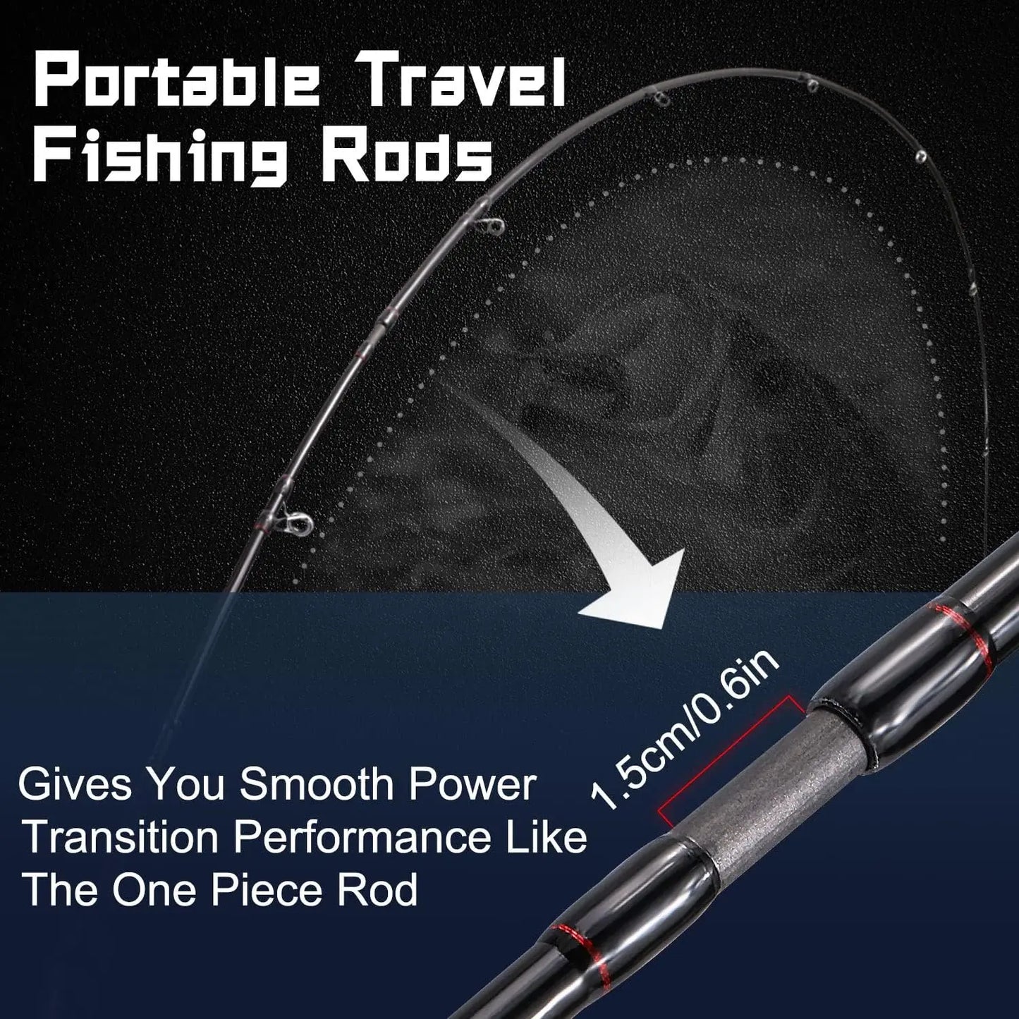 Baitcasting Fishing Rod and Reel Combo, 6'/7' Smooth Casting