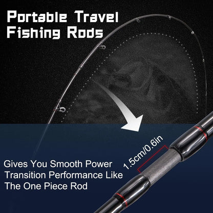 Baitcasting Fishing Rod and Reel Combo, 6'/7' Smooth Casting