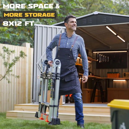 8x12FT Storage Shed Backyard Garden