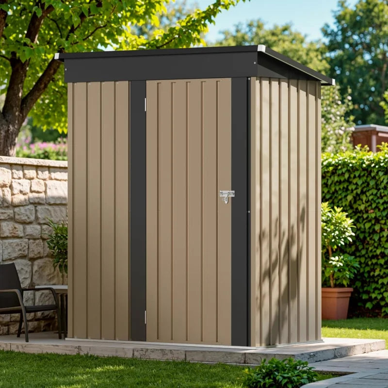 5x3FT Steel Outdoor Garden Storage Shed
