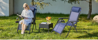 Gravity Set of 2 Portable Recliner Camping
