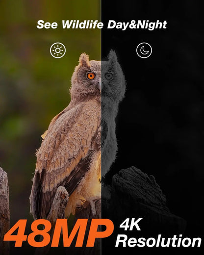 trail camera solar night vision wildlife waterproof