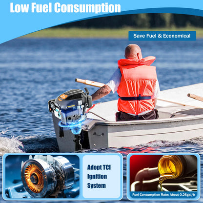 4-6 HP 4-Stroke Gas/Electric Outboard Motor
