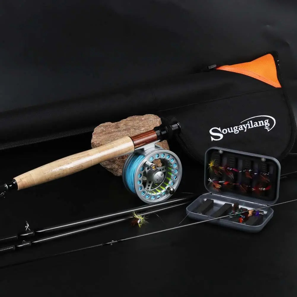 Fly Fishing Rod and Reel Combo Kit for Saltwater Freshwater Angling